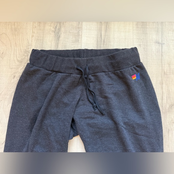 Aviator Nation Charcoal Joggers with Rainbow Cuffs - Picture 2 of 6